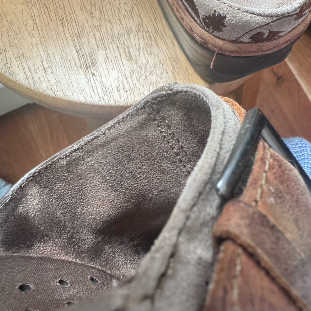 Klogs Brown and Tan Mules with Floral Design - Picture 5 of 5